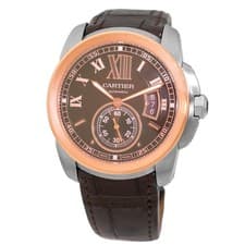 CARTIER Rose Gold and Steel 42mm "Calibre de Cartier" W7100051-3389 BOX Warranty