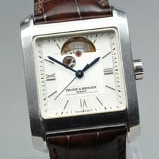 BAUME＆MERCIER Hampton 65577 Automatic White Dial Men's Watch 34mm JAPAN Exc+5