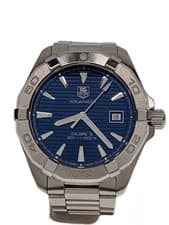 TAG HEUER WAY2112 Aquaracer Blue Dial Automatic Watch Near Mint JAPAN