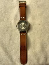 Hamilton Khaki Aviation Men's Black Watch with Brown Leather Band - H77616533