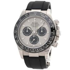 ROLEX Daytona Steel Black Watches 116519LN K18 White Gold/Rubber mens
