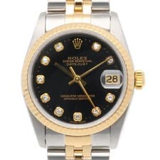 ROLEX Datejust Watches 68273G Stainless Steel K18 yellow gold 10P diamond used