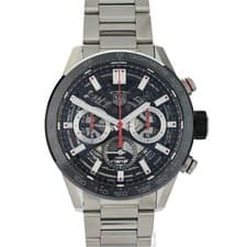 TAG Heuer Carrera 02 CBG2010 Black 43mm Skeleton Men's Watch + Box & Papers
