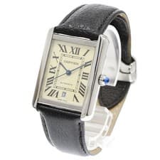 CARTIER TANK SOLO XL W5200027 31mm SS Silver Dial Automatic Date #C322