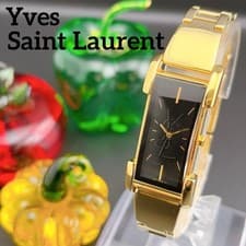 Yves Saint Laurent Cassandra Watch Quartz Black Gold Bracelet Limited