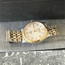 Tudor 1926 Automatic Two-Tone Men's Wristwatch Date Indicator Analog White Dial