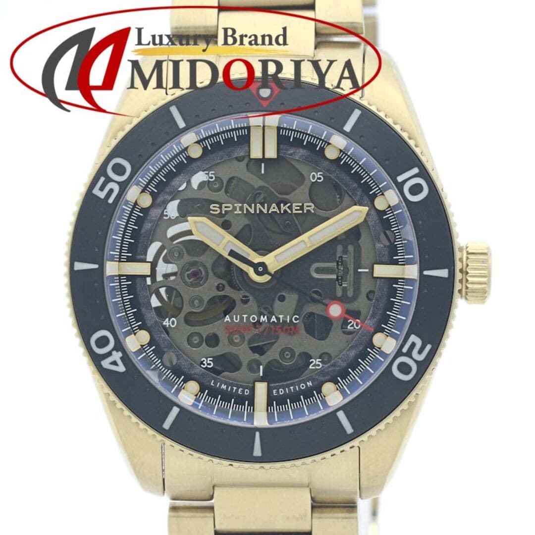 Spinnaker Croft Gold Limited Watch Used Stainless Steel Skeleton 600pcs Japan Fr