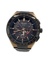 Seiko Solar Watch Analog Titanium Gray Black 8X53-0AV0-2 Used