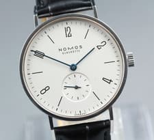 [Exc+5] NOMOS Tangente 35 Small Second 35mm Manual Wind White Black Men's Watch
