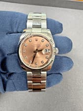 Rolex Datejust 36mm 116234 Pink Diamond Dial M-Serial Steel Oyster Bracelet