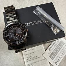Citizen Attesa Black Titanium Watch AT8185 62E Excellent Condition