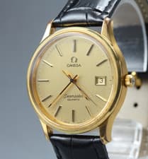 1977 OMEGA Seamaster 36mm 196.0106 Quartz Cal.1342 Gold Dial Men's Vintage Exc+5