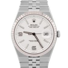 NEW UNWORN 2025 PAPERS Rolex Land-Dweller 40mm White Stainless Watch 127334 BOX