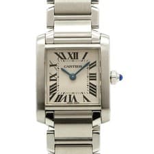 Cartier Tank Française SM W51008Q3 Ivory Dial Women's Watch GZl1gte0