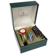 Gucci 11/12.2 Change Bezel Chameleon Quartz Watch SS 196560