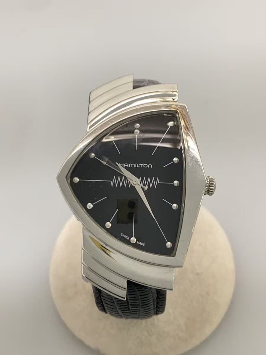 HAMILTON Quartz Watch Analog Leather BLK BLK h244112