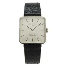 LONGINES Flagship Siler Dial SS Leather Belt Men's Mechanical Watch