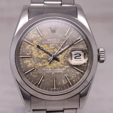 Vintage 1968 Rolex Date ref 1500 Mens Automatic Steel Watch Oyster Rivet