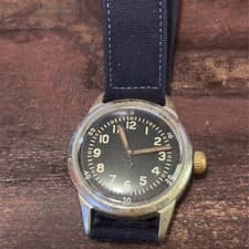 WW2 Waltham FSSC-88-W-800 US Military Watch Manual Wind Working, Keeps Time WWII