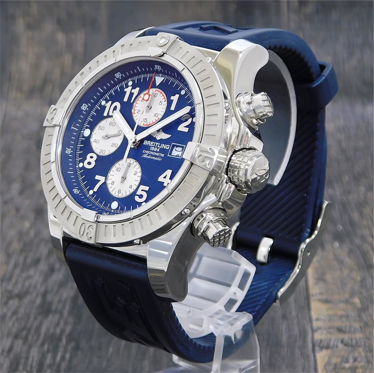 BREITLING Super Avenger chrono A13370 S. Steel Automatic Men's Watch #1379B