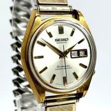 Seiko 6218-8950 Automatic Day Date Gold Dial 35 Jewels Vintage Men's Watch Japan