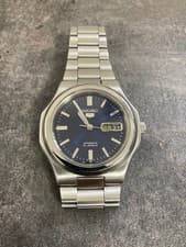 Seiko 5 SNKK45 Automatic Watch Blue Dial Day Date 18cm 7.09in Rare Working