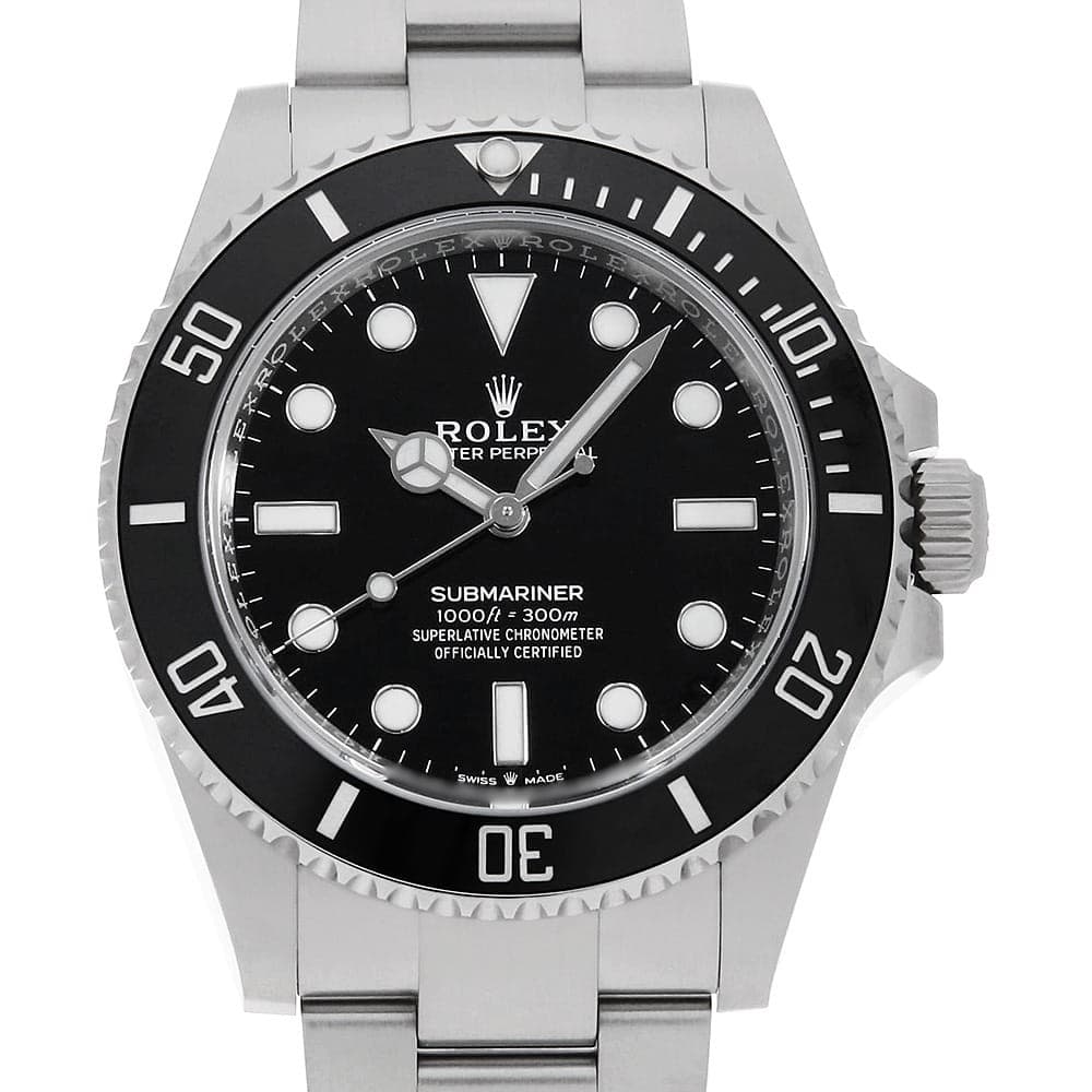 ROLEX SUBMARINER No Date 124060 black Random Number second hand mens