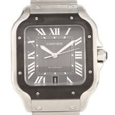 Authentic Cartier Santos de Cartier LM WSSA0037 Stainless Steel Mechanical A...