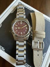 Cincinnati Watch Company Cincinnatus Burgundy Dial Water-Resistant Watch