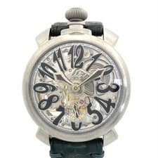 GaGa MILANO Manual 48 5310.02 Manual Skeleton Small Seconds Leather Strap
