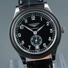 LONGINES Heritage 1940 L2.767.4 Automatic Black Men's Date Watch 39mm JP N MINT