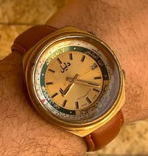 1970's Vintage Dalil Monte Carlo Watch 41mm Ayat al-Kursi World Time Automatic