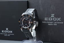 [NEAR MINT w Box] EDOX Class-1 Day Date 83005-TINR-NIR Titanium AT Men Watch JPN