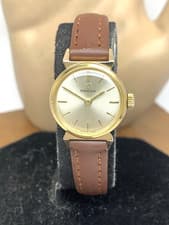 Omega Women's Watch 620 Swiss Mechanical Vintage 1961 Brown Leather Band 20mm