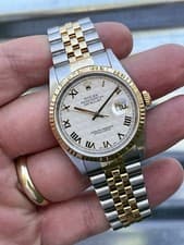 Rolex Datejust Pyramid Dial  36mm 16233 Box And Papers