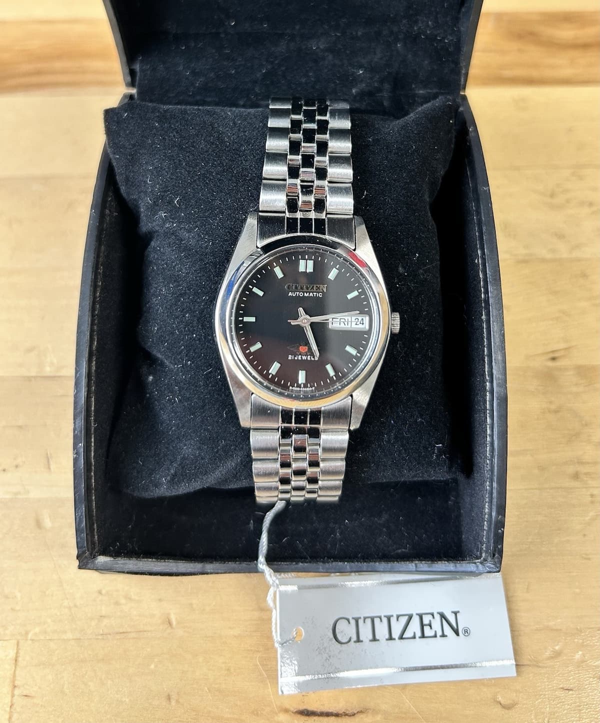 Vintage NOS Citizen Automatic 21 Jewels Mens Watch 4-R13167