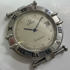 Genuine OMEGA Constellation Ref.196.0360 Cal.1379 Quartz Silver Dial Watch Junk