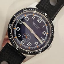 Men's Skindiver Watch "BERLAC" Vintage de plungée 1969 France Ebauche 17J NOS!