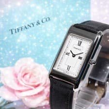 Good Condition Tiffany TIFFANY Square Leather Strap Watch Box TIFFANY,19373