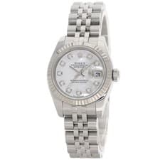 ROLEX DATEJUST 10P Diamond Watches 179174NG Stainless Steel/Stainless Steel ...