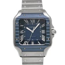 CARTIER Santos de Cartier LM WSSA0048 blue WATCH 726606