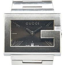 Gucci 100M Quartz Men's Watch Black Dial Stainless Steel Used