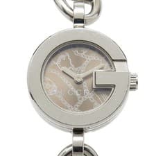 Gucci G-Charm Watch 107 Quartz Stainless Steel Silver Dial Women's Used
