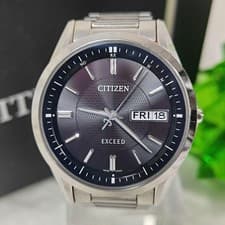 Citizen Exceed H100 Titanium Solar Watch Day Display Timepiece Genuine