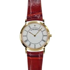 Vacheron Constantin 34070 33mm K18 YG White Dial Hand-Wind Watch #KN136