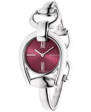 Gucci Horsebit YA139502 28mm  Stainless Steel Case Red Dial