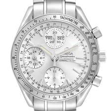 Omega Speedmaster Day Date Silver Dial Mens Watch 3221.30.00 Box Card