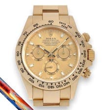 Rolex Cosmograph Daytona 116508 Gold Men’s Chronograph Watch Champagne