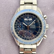 Omega Speedmaster Chrono Triple Date Blue Dial 40mm Auto Men's Watch 3222.80