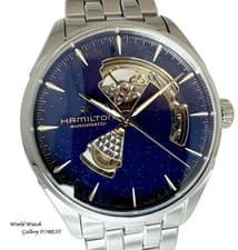 Hamilton Jazzmaster Open Heart Automatic Men Watch Midnight Blue 42mm